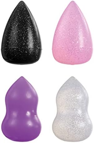 Silicone Beauty Blending Makeup Applicator: Silicone Makeup Blender Sponge for Liquid Foundation and Cream Formulations, Set of 4