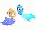 NF orange 4 PCS Finding Dory Nemo Squirt Bath Squirters Toys Figures for Kids Baby Shower Swim