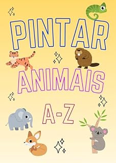 Livro Pintar Animais de A-Z : Português