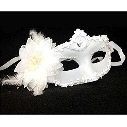 Inception-Pro-Infinite-Maschera-Veneziana-Donna-Sexy-Bianco-Maschera-Carnevale-Venezia-con-Fiore-Idea-Regalo-Originale-Natale-Compleanno