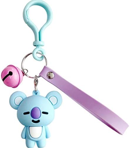 Madlst 1Pc Cute Plush Cartoon Keychain Key Ring Bag Streamers,1#