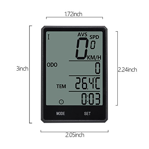 image for Coolove Bike Computer Wireless Waterproof Bicycle Cycle Speedometer an