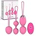 Kegel Balls for Women - Ben Wa Weight Balls for Exercise- 2-in-1 Pelvic Exercise Ball- Bladder Control & Pelvic Floor Strengthening Device -100% Silicone (New) (Pink)