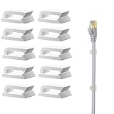 Ethernet Cable Clips Adhesive, 3m Wire Clips Holder, Self Adhesive Wire Clips Management for Home and Office (100 Pieces)