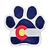 Pawlorado Paw Shaped Sticker with Colorado Flag