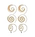 Geerier Spiral Hoop Earrings Set Vintage Tribal Swirl Earrings For Women 3 Pairs/Set