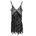 Women Vintage 1920s Flapper Girl Sequin Cocktail Party Dress Dance Costume Black
