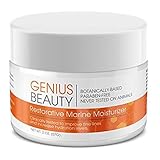 Marine Moisturizer from Genius Beauty, Natural Anti Aging Face Cream for Women and Men – Hydrating Collagen Fine Line and Wrinkle Reducer – Best Day and Night Cream, Skin Care Product - 2 Oz.