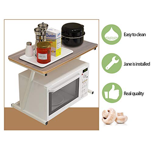 Staron Kitchen Storage Rack Microwave Oven Rack, 2 Tier Storage Shelf, Kitchen Storage Shelf 23.6×13.8inch (Brown)