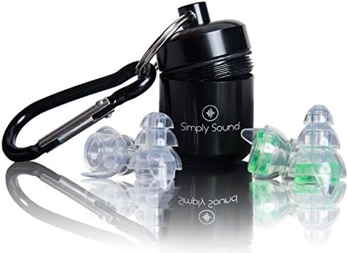 Reusable Noise Reduction Earplugs SNR 23dB- Hearing protection for Musicians, DJs, Concerts, Sporting Events, Landscaping,Studying- Includes 2 Sizes for a Better Fit