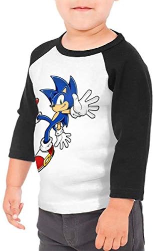 Sheafenie Kid Boys&Girls Sonic Hedgehog Cotton Raglan Tee 3/4 Sleeve