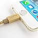 Luxtr - iPhone Charger - 6.5 ft - True Apple Certification, ToughArmor Aluminum and Nylon Design, Works with All Lightning Devices - Gold