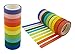 SACKORANGE rfv6 Washi Tape, Decorative DIY Tape Washi Rainbow Candy Color Sticky Paper Masking Adhesive Tape Scrapbooking and Phone DIY Decoration, 20 Rolls