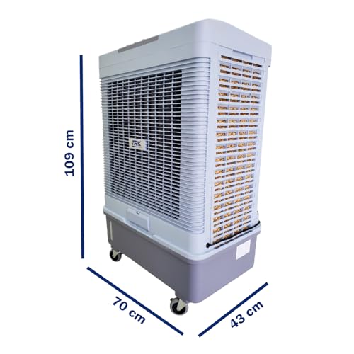TRK Enfriador Evaporativo Industrial Portátil 60 Litros - Climatizador para Taller y Almacén - 450W