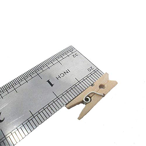 GCA DIY Wooden Pins for Scrapbooking Wood Crafts, Mini Clothespins 200 Per Pack 1"