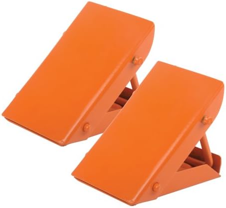 Folding Steel Wheel Chocks Pair (525748), Multi-Coloured - Multi-Coloured