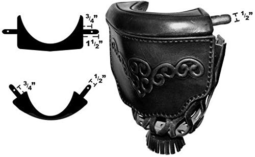 Ozone Leather Pool Table Pockets Scroll Pattern Shield Set - Black
