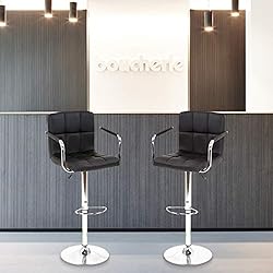 BestOffice Modern Bar Stool Set of 2 Barstools