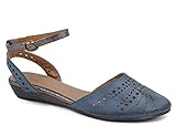 MaxMuxun Womens Shoes Cut Out Cage Closed Toe Flat Sandals