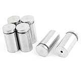 6 Pcs 25mm x 50mm Stainless Steel Frameless Standoff Clamp for Glass