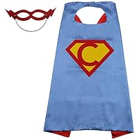 SZD Kids Superhero Costume Boy Girl Superhero Superman Cape Toddler Birthday Gift Blue