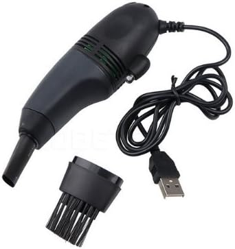 Gadgetzoon Mini USB Vacuum Cleaner For Computer &amp; Keyboard - With Brush &amp; Crevice Attachment | Great For Cleaning Dust, Crumbs, Paper scrapes, Eraser Shedding, Ash And Much More! (Black)