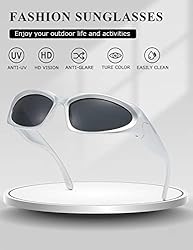 kimorn Y2K Wrap Around Polarized Sunglasses Womens
