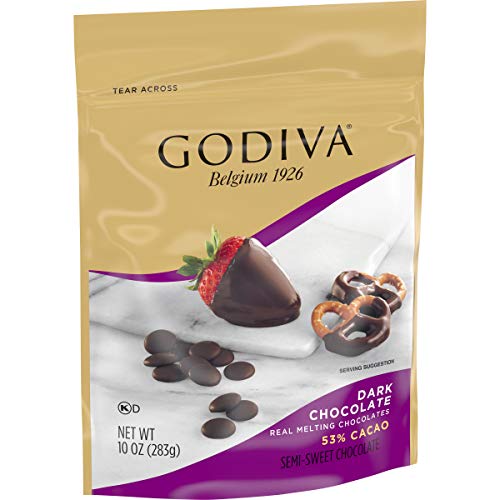 Godiva Dark Chocolate Premium Baking Chocolate Wafers, 10 oz - Thumbnail 5