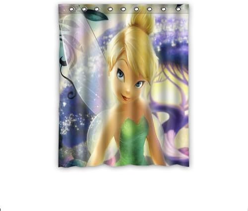 Scott Shop Fashion Custom Tinker Bell Window Curtain Thermal Insulated Blackout Window Curtains Drapery / Panels / Treatment Polyester Fabric 52 "x 63" Inch
