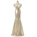 Aiyana Gold Mermaid V-Neck Backless Long Bridesmaid Dresses Wedding Party Gown