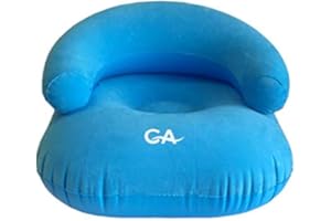 Comfort Axis Heavy Duty Inflatable Flocking Lounger Sofa, Wide Armrest Design, Outdoor/Indoor, Perfect for Kids Room, Camping