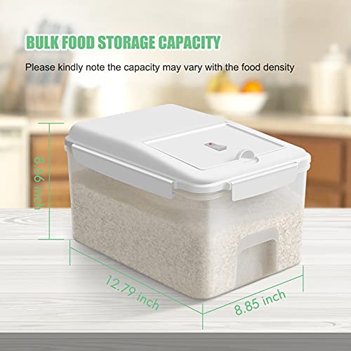 TBMax Airtight Food Storage Container with Wheels 23 Lbs Rice Storage