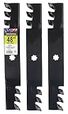 MaxPower 561812XB 3 Blade Set 48 Inch Cut John Deere Replaces GX21784, GX21786, GY20852