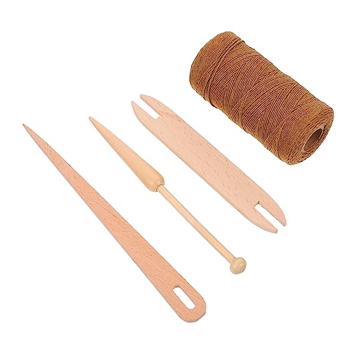 TEHAUX 1set Handcrafts Wood Weaving Crochet Needle Set Complete Knitting Tools for Beginners and Experts for Sweater Scarf and Tapestry Weaving