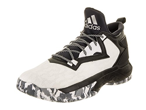 Adidas Mens D Lillard 2 Basketball Shoes (8, White/Black/Clear Onix)