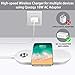 Quezqa Wireless Charging Pad - 3 in 1 Multiple Devices Charging Station - Fast Wireless Charger Leather Mat Compatible with Airpods Apple Watch Series 5 4 3 2 iPhone 11 Pro Max Xs X Xr with AC Adapter