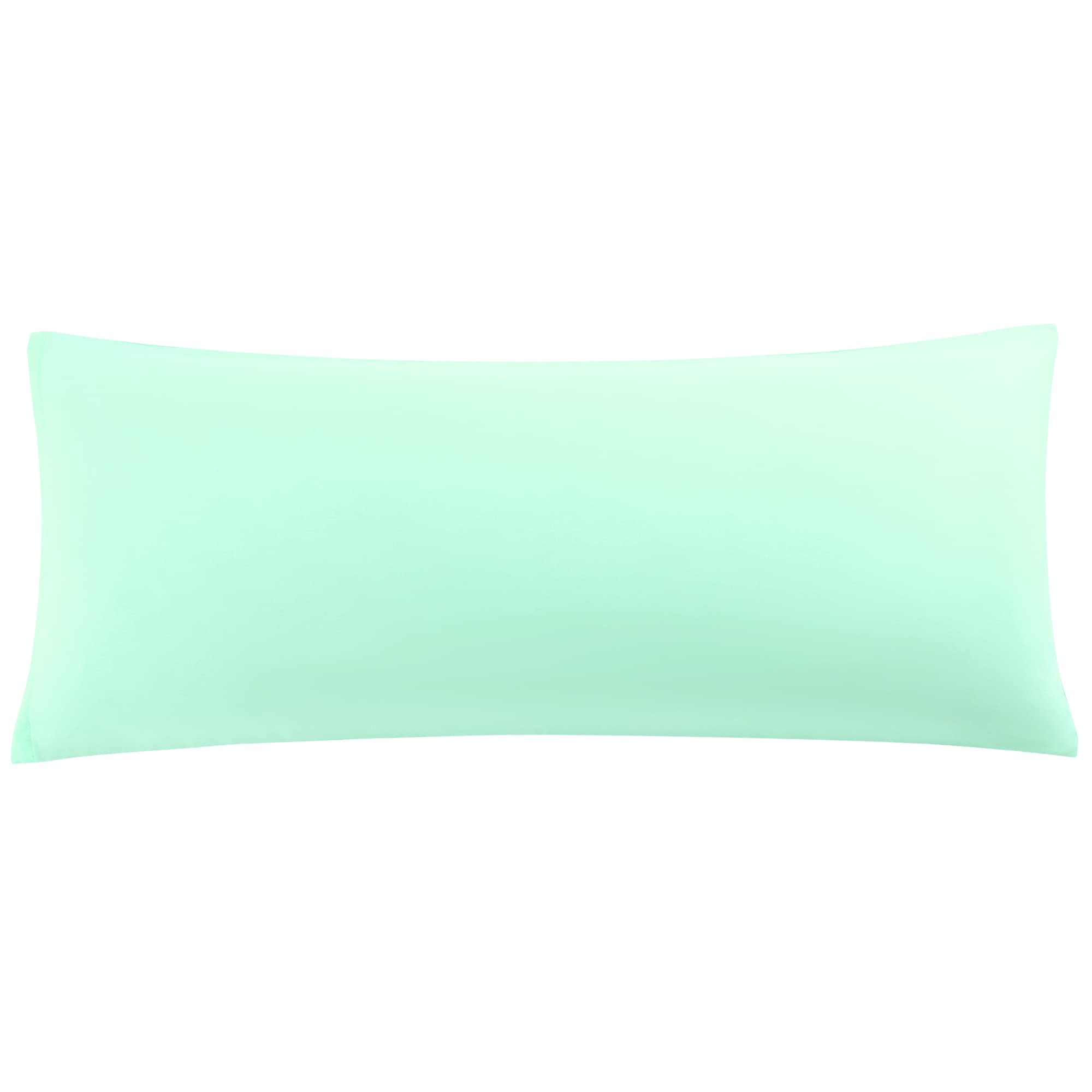 sourcing map Soft Brushed Microfiber Body Pillow Cover with Zipper Closure, Bolster Pillow Cases Long Pillow Cases for Body Pillow Spa Blue 20"x48"(4ft)