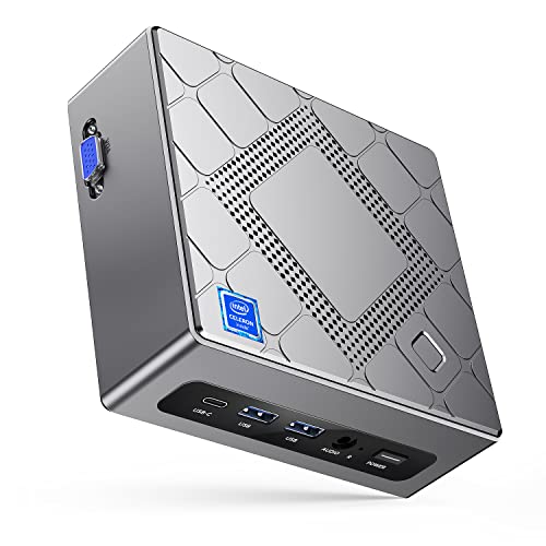 Mini PC Intel i7-10710U (jusqu'à 4,7 Ghz) 16 Go RAM 512 Go SSD Micro Ordinateur Bureau, Windows 11 Pro Mini Ordinateur【WiFi6/Bluetooth 5.2/Typ-C】