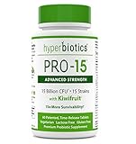 PRO-15 Advanced Strength Probiotics: 3X The CFU Count with Kiwi Extract - 15 Strains - 60 Once Daily Tablets - 15x More Effective Than Capsules with Patented Delivery Technology
