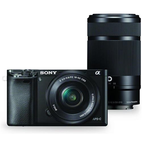 Sony Alpha a6000 Mirrorless Digital Camera w/ 16-50mm and 55-210mm Power Zoom Lenses