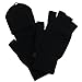 Simplicity Winter Fingerless Gloves with Flap Cover Mitten Gloves, Black