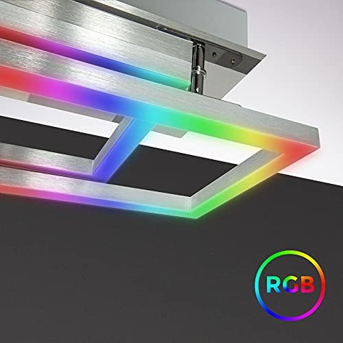 Lâmpada de teto LED com WiFi inteligente I App e comando remoto I ajustável CCT I RGB I controlo por voz Compatível com iOS e Android