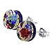 Glass Of Venice Murano Glass Venetian Reflections Round Stud Earrings - Golden Meadow