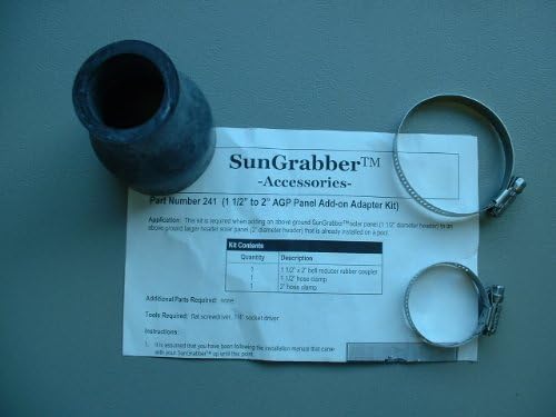 2" to 1.5" Sungrabber Solar Panel Adapter Kit for Above-Ground Swimming Pools