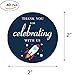 MAGJUCHE Space Thank You Stickers, Rocket Outer Space Birthday Party Favor Labels, 2 Inch, 40-Pack