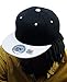 NYFASHION101 Plain Blank Flat Bill Adjustable Snapback Cap Hat -Black/White