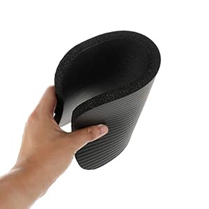 lulalula 15mm Yoga Knee Pad, Rectangle Yoga Knee Pad Cushion for Pilates and Floor Exercise, Extra Padding & Support for Knees, Wrists and Elbows, Black