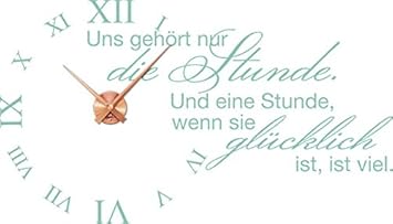 GRAZDesign Wandtattoo Deko für Wohnzimmer mit integriertem Wanduhr