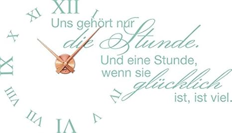 GRAZDesign Wandtattoo Deko für Wohnzimmer mit integriertem Wanduhr