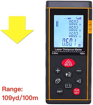 109yd/100m Handheld laser distance meter, laser rangefinder, range finder sensor distance Measurement Area Volume Measurement